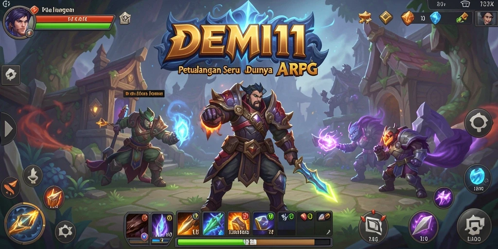Screenshot menampilkan aksi epic dalam game ARPG.