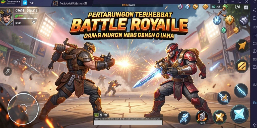 Tampilan aksi mendebarkan dalam gameplay Battle Royale ORA78.