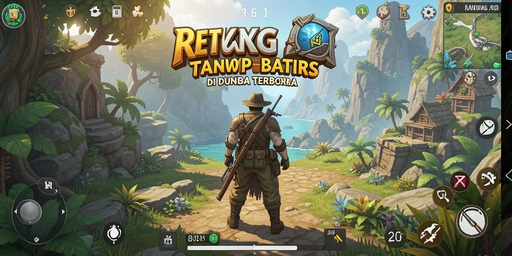 Tampilan screenshot RKGG menampilkan petualangan dalam dunia terbuka yang luas.