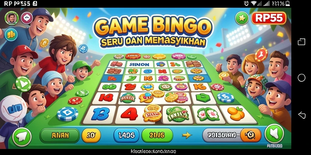 Tampilan menarik dari gameplay RP55 yang menampilkan suasana Bingo.